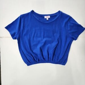 Cali Baby Blue Women's/Teen Crop Top Size: M